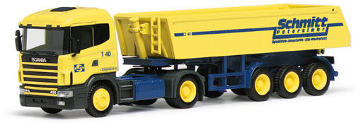 Scania 124 HL Kippmulde saddle train 2A/3A