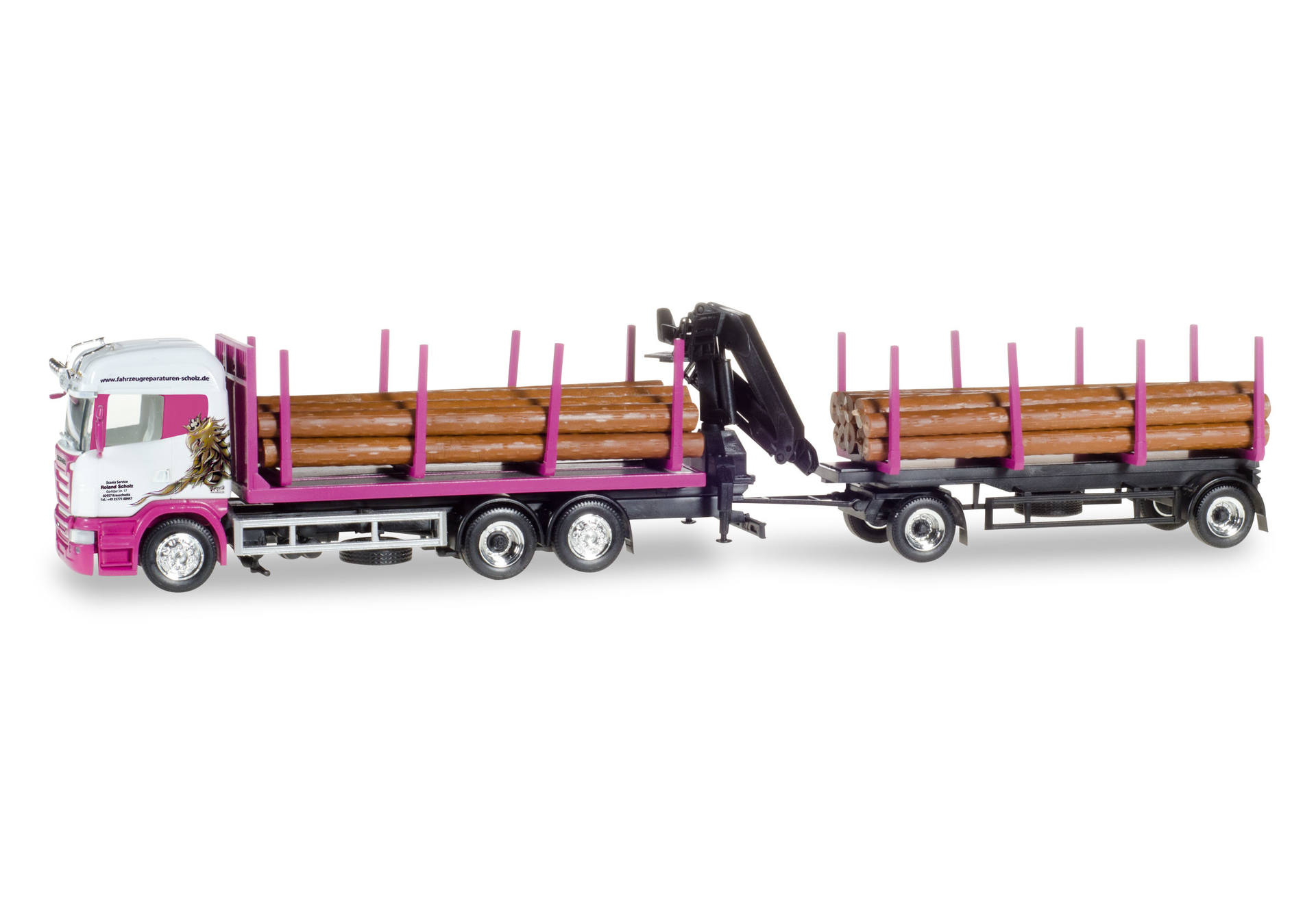 Scania R HL Holztransporter-Hängerzug "Roland Scholz"