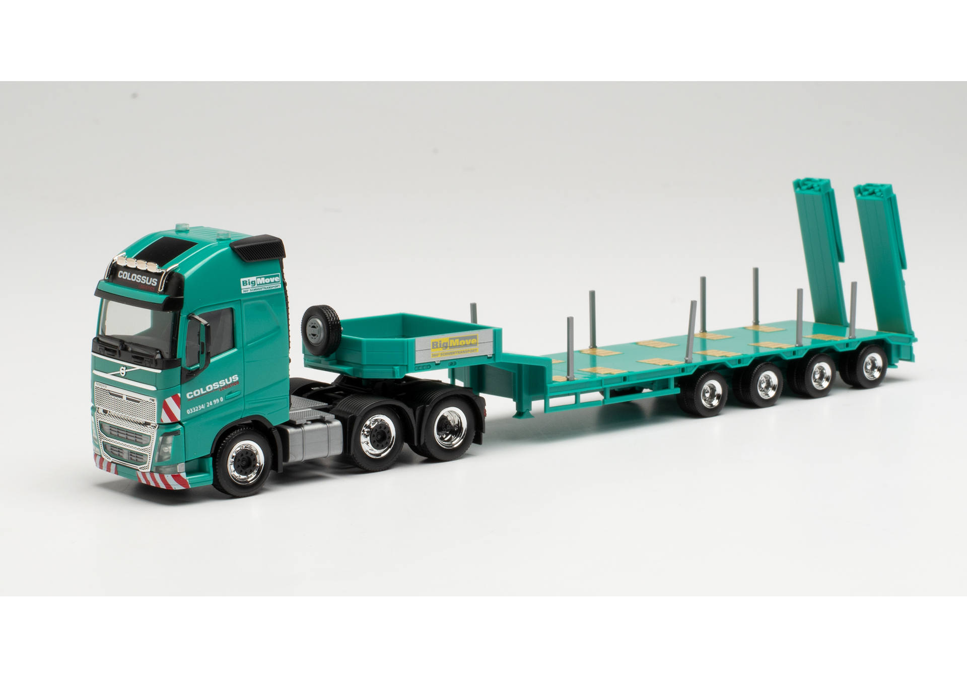 Volvo FH16 Gl. XL semi lowbed semitrailer "Colossus Logistics"