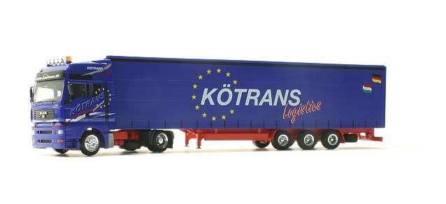 MAN TGA XXL jumbo curtain canvas semitrailer "Koetrans"
