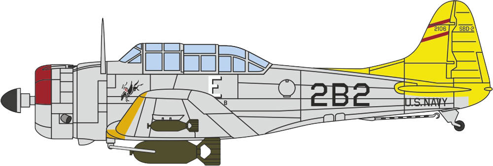 Douglas Dauntless Black 2B2 USS Lexington