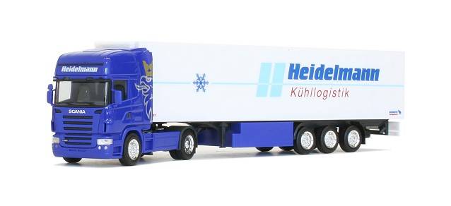 Scania R TL Eurokühlkoffer-Sattelzug "Heidelmann"