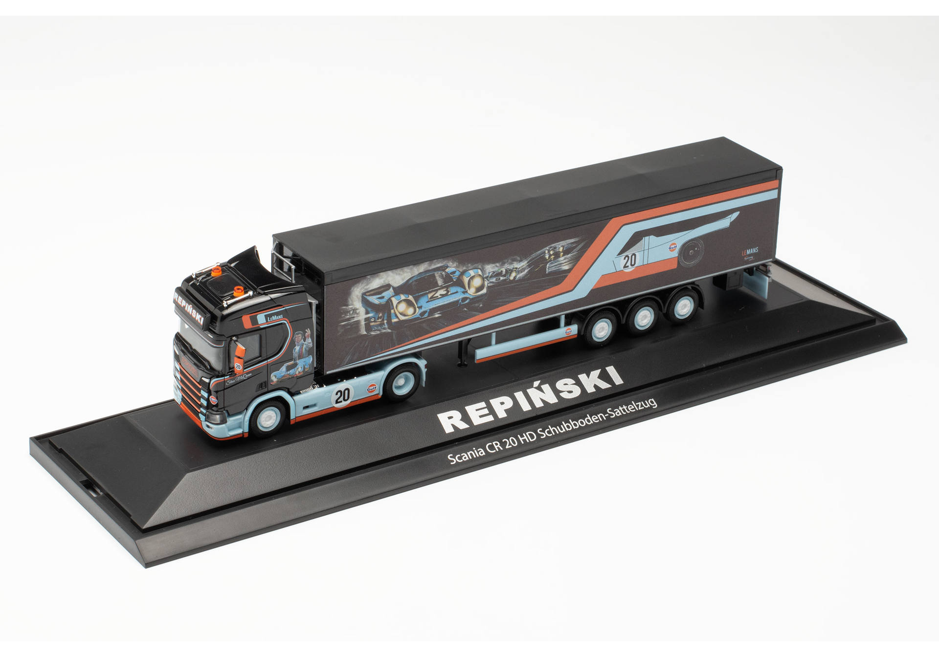 Scania CR 20 HD walking floor semitrailer "Repinski / Le Mans" (Poland/Kosciernzyna)