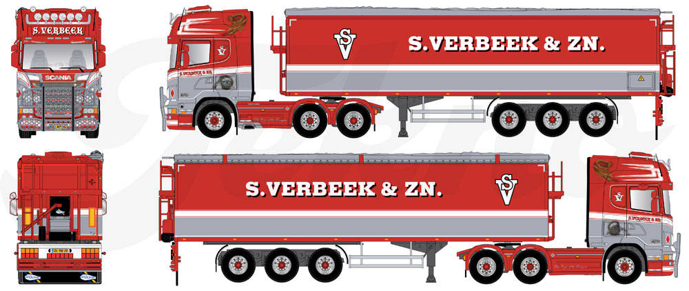 Scania R TL Schubboden-Sattelzug "S. Verbeek"