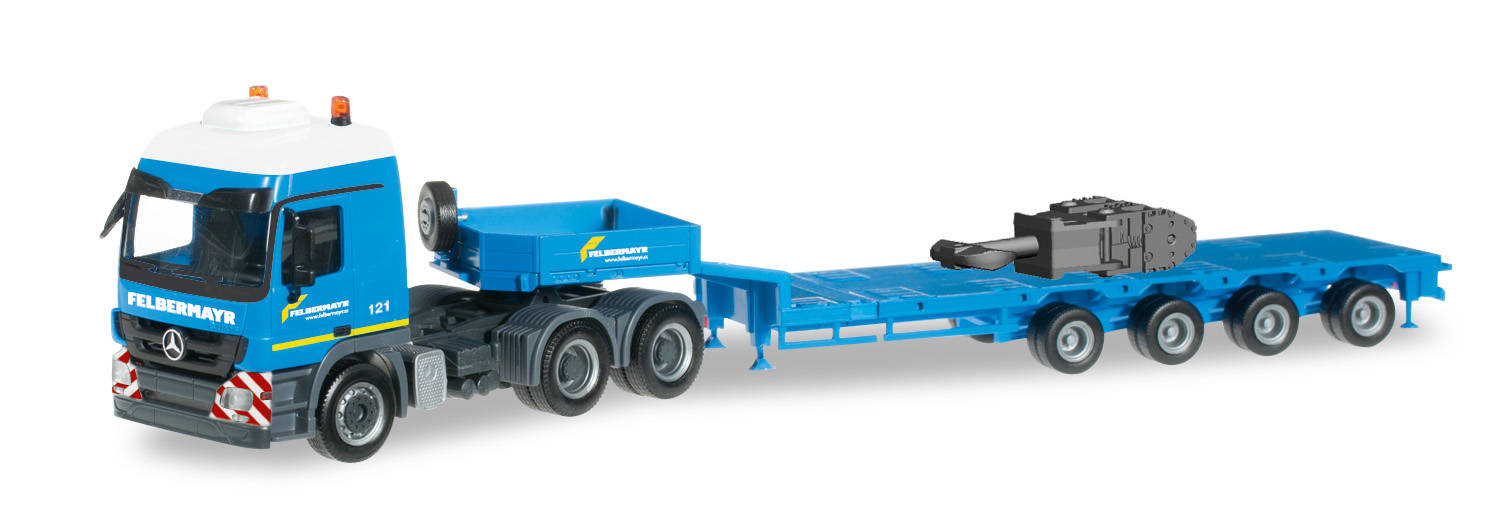 Mercedes Benz Actros L semi low boy semitrailer with hook blocks for Liebherr LR 1600/2 "Felbermayr" (A)