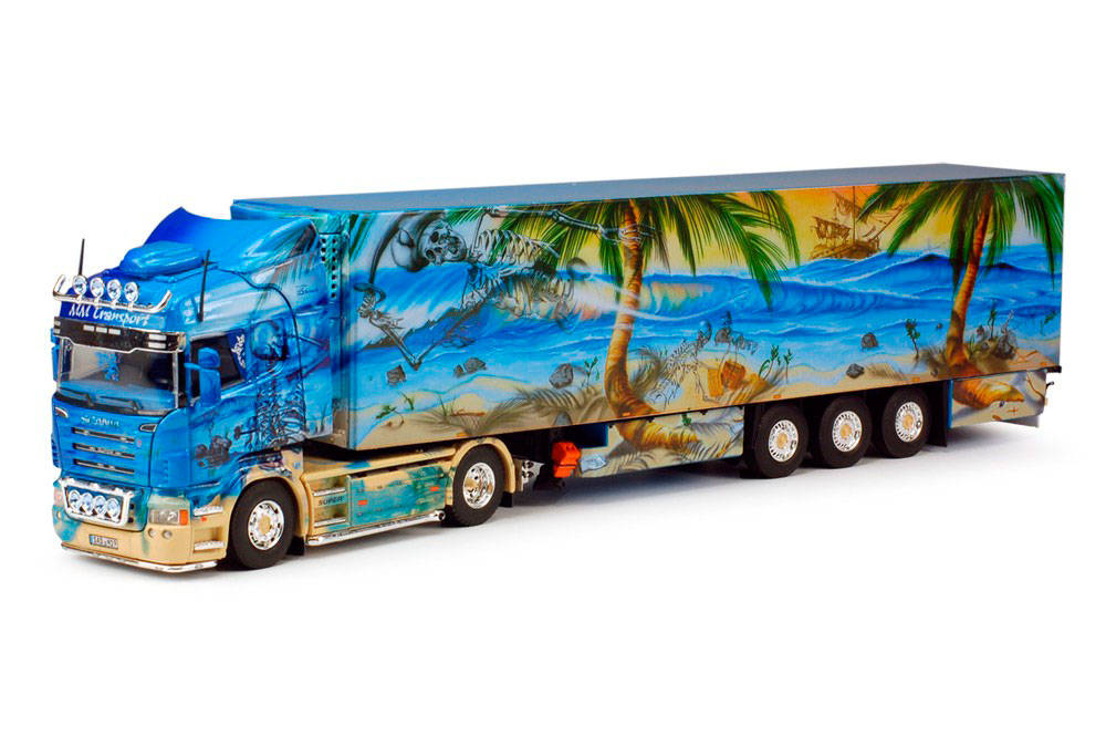 Scania R HL Kühlkoffer-Sattelzug "Geister der Südsee"