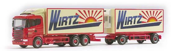 Scania 124 refrigerated box trailer 'Spedition Wirtz'