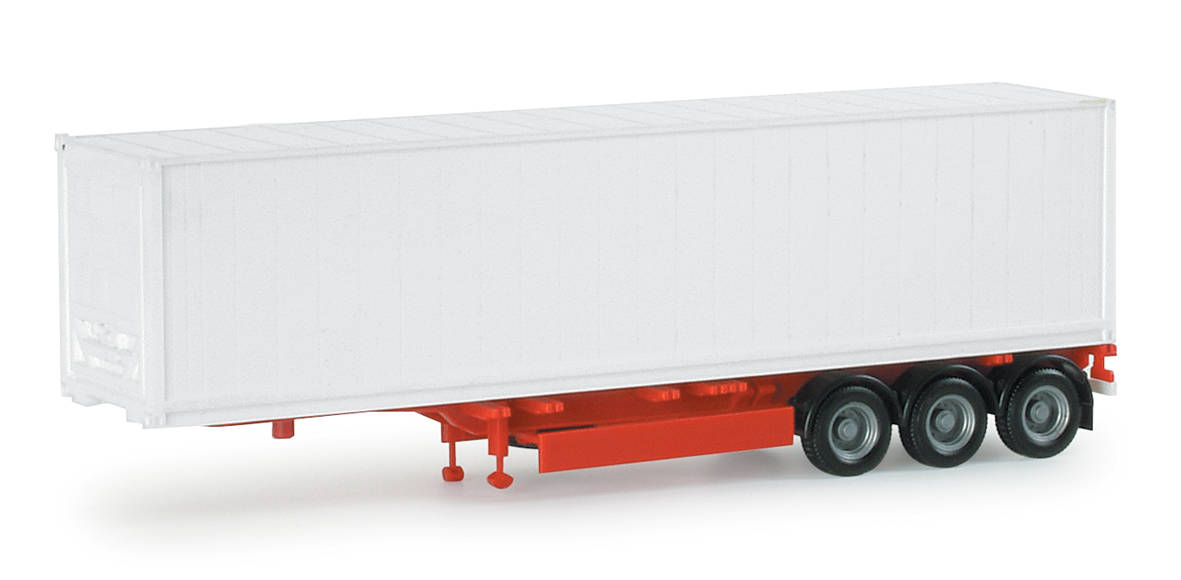 40ft. refrigerated container trailer, white / red