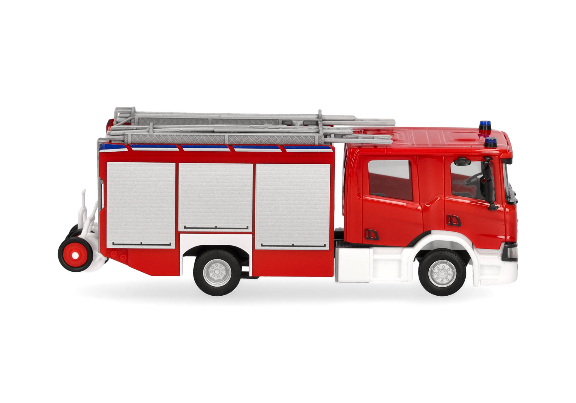 feuerwehrwagen, spielzeug, rot, leitern, seitliche fächer