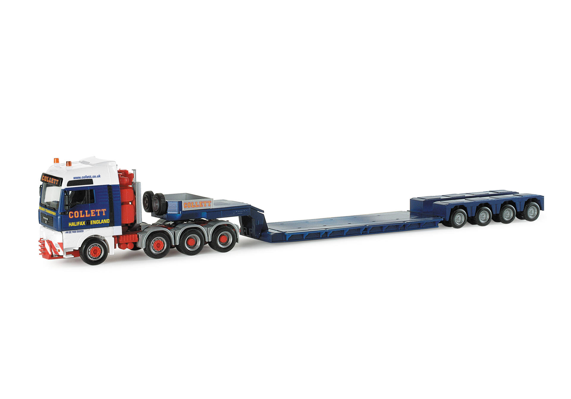 MAN TGA XXL Nooteboom teletrailer semitrailer "Collett Halifax" (GB)