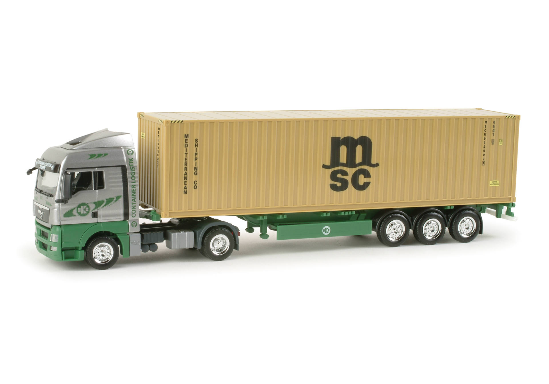 MAN TGX XLX container semitrailer "EKB / MSC"