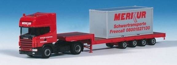Scania 144 teaspoons of deep charging saduated train with container 2a/4a