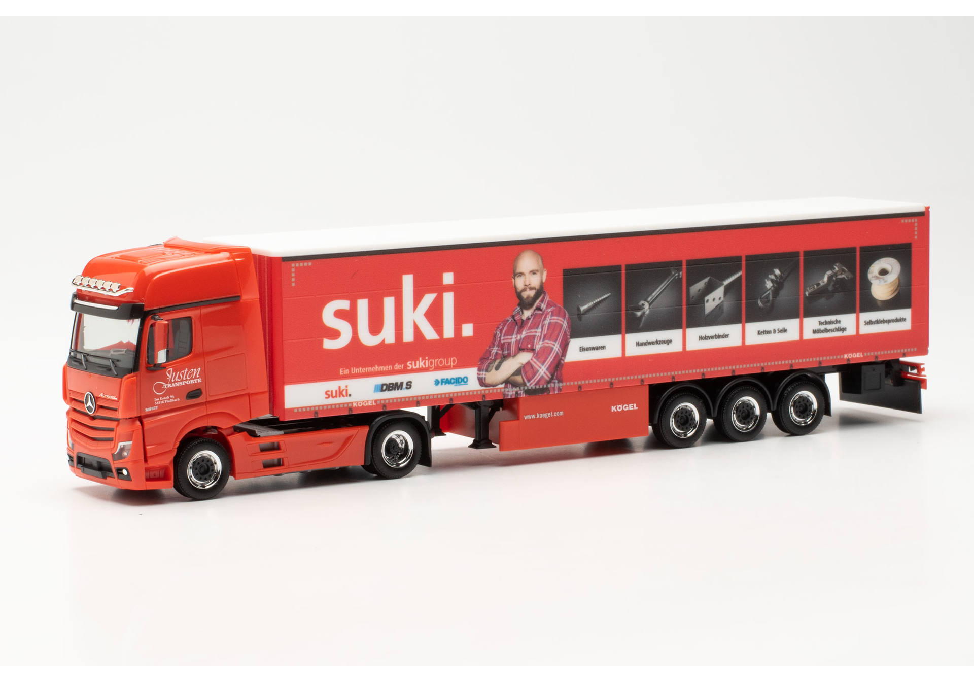 Mercedes-Benz Actros L Gigaspace curtain canvas semitrailer "suki/Justen"