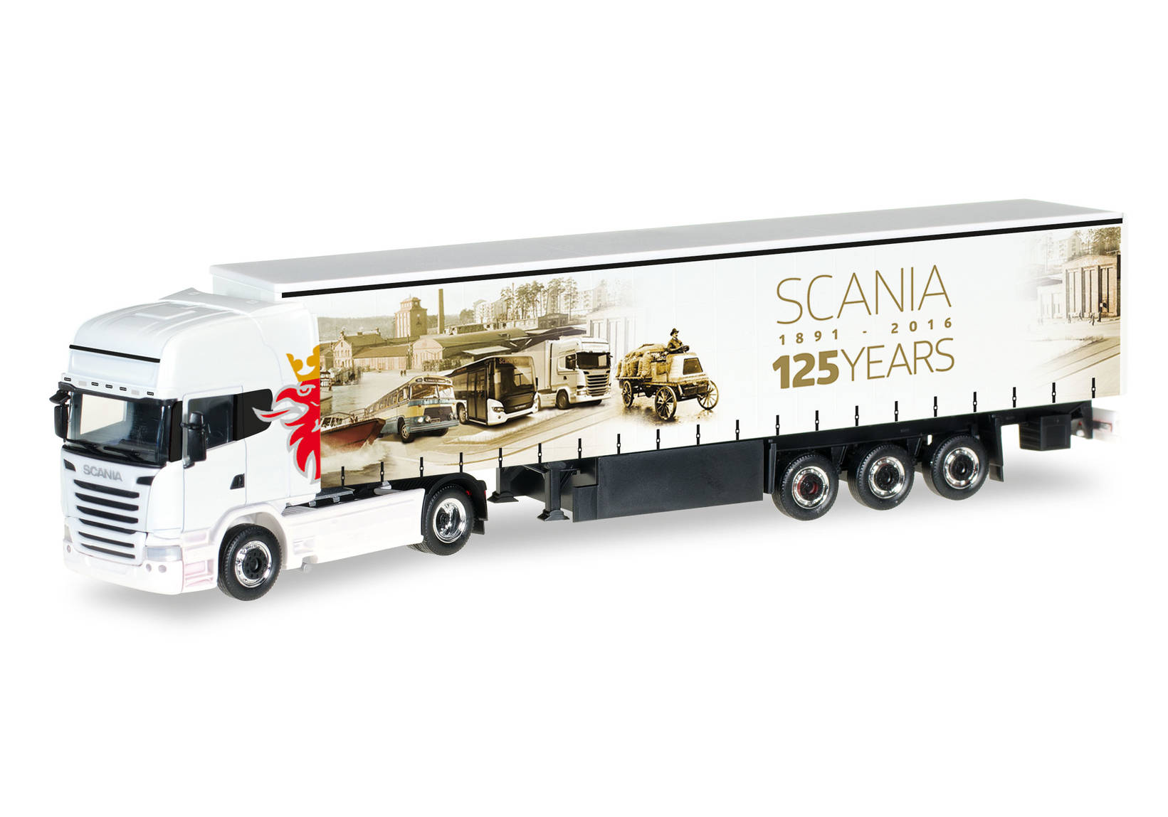 Scania R TL curtain canvas semitrailer "125 Jahre Scania"