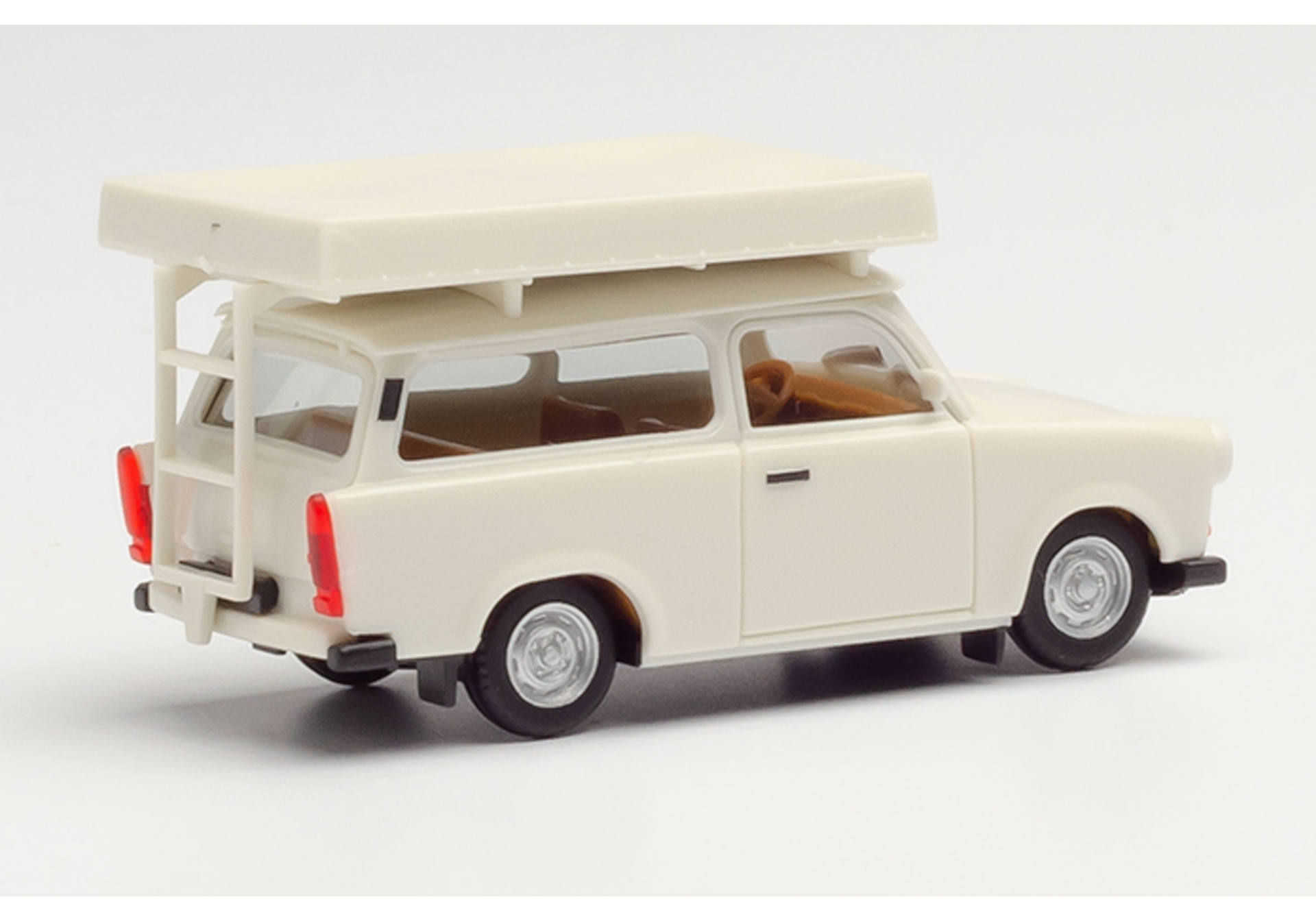 Trabant 601 Universal with roof tent, pearl white