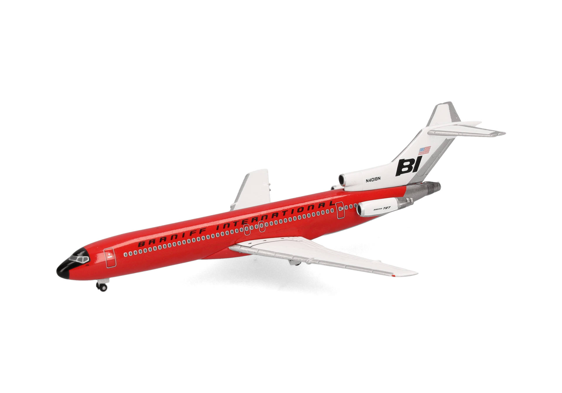 Braniff International Boeing 727-200 - Solid Red – N401BN