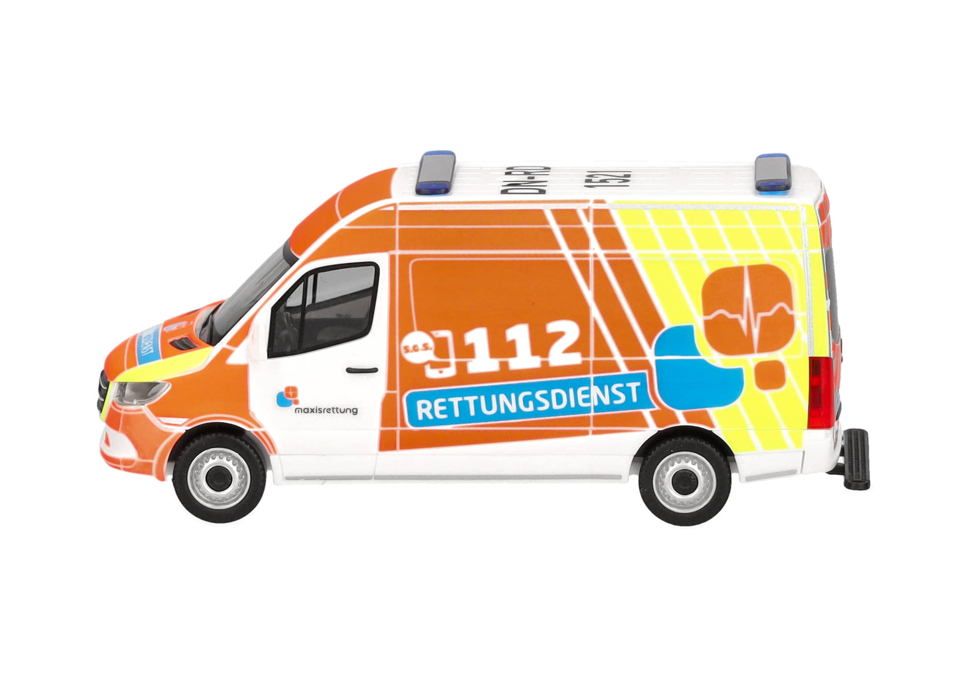 ambulance, emergency, van, orange, graphic-livery