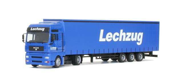MAN TGA XXL Gardinenplanen-Sattelzug "Lechzug"