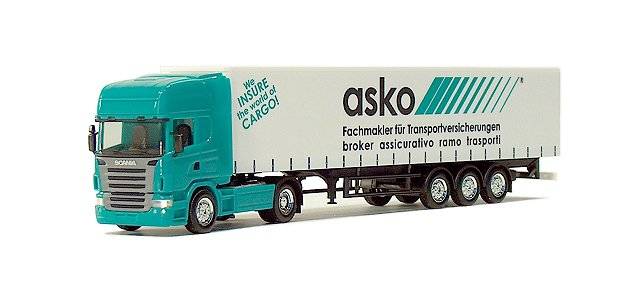 Scania R TL curtain canvas semitrailer "asko"