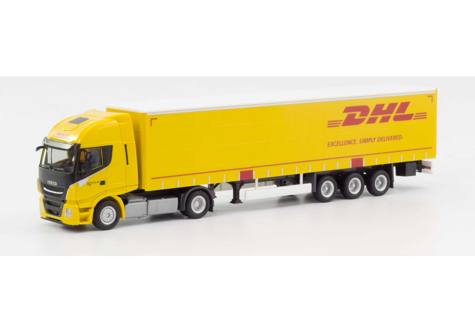 Iveco Stralis XP Gardinenplanen-Sattelzug "DHL"