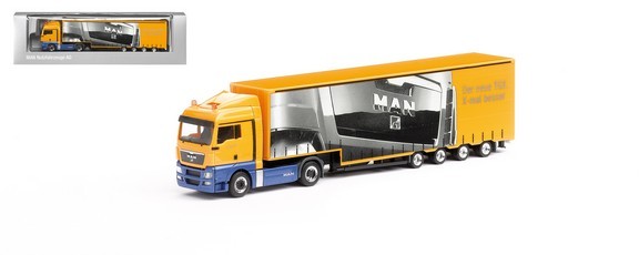 MAN TGX 18,540 XLX Jumbo-Gardinenplanen saddle draft special box