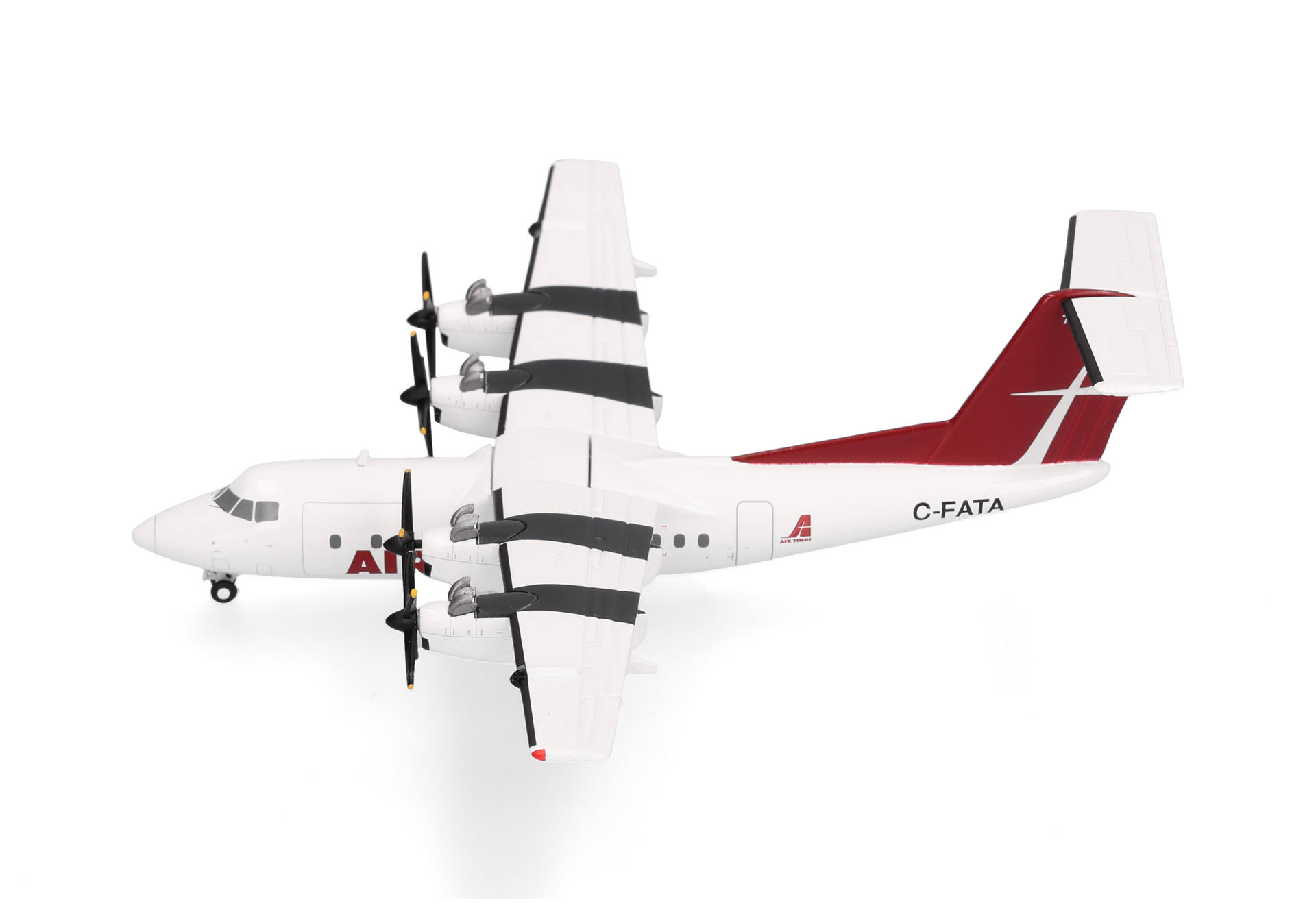 airplane, propeller, white, red-tail, model