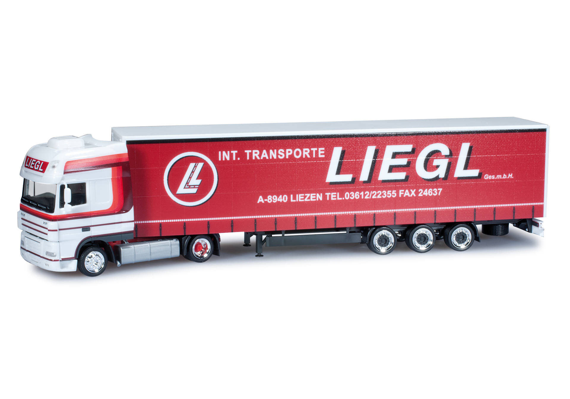 DAF XF 105 SSC curtain canvas semitrailer "Liegl"