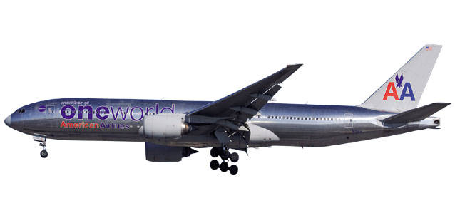 American Airlines Boeing 777-200 "OneWorld". This item comes / came in Wooster branded packaging.