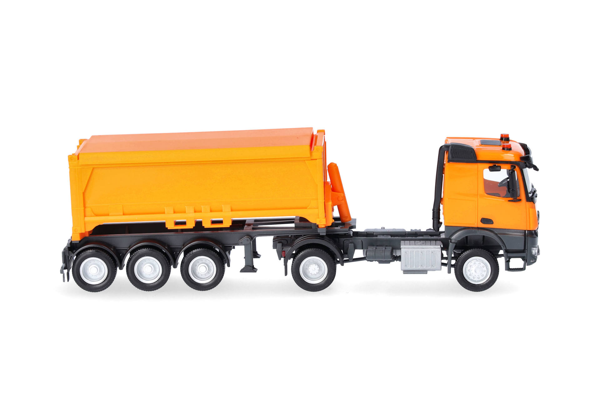 Mercedes-Benz Arocs Classicspace Abraumcontainer-Sattelzug, kommunalorange/anthrazit