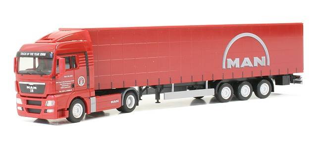 MAN TGX XLX curtain canvas semitrailer "MAN Hannover"