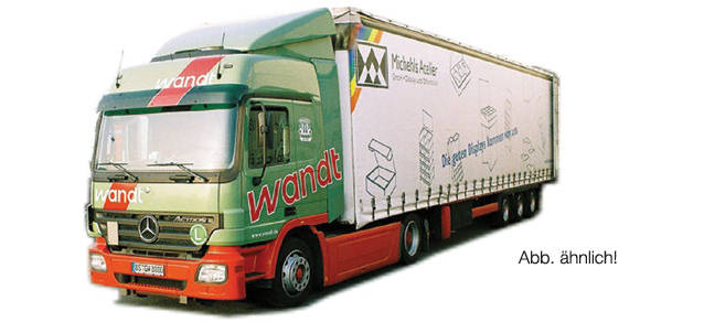 MAN TGA XXL jumbo curtain canvas semitrailer "Wandt / Michehls Atelier"