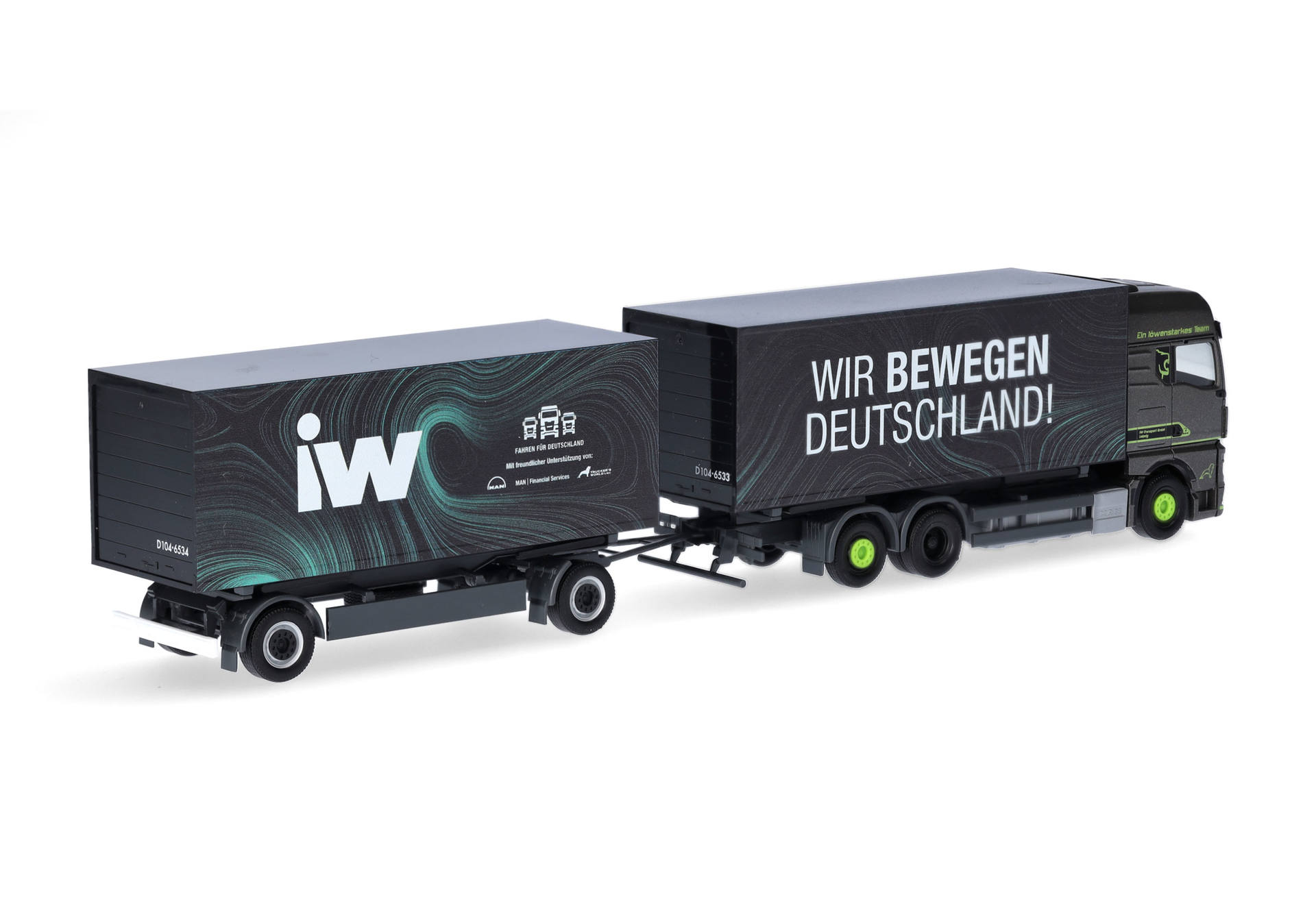 MAN TGX GX Wechselkoffer-Hängerzug "IW / Wir bewegen Deutschland" (Sachsen/Leipzig)