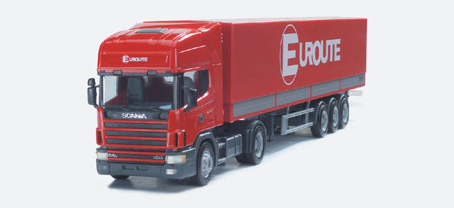 Scania euro canvas semitrailer truck "Euroute"