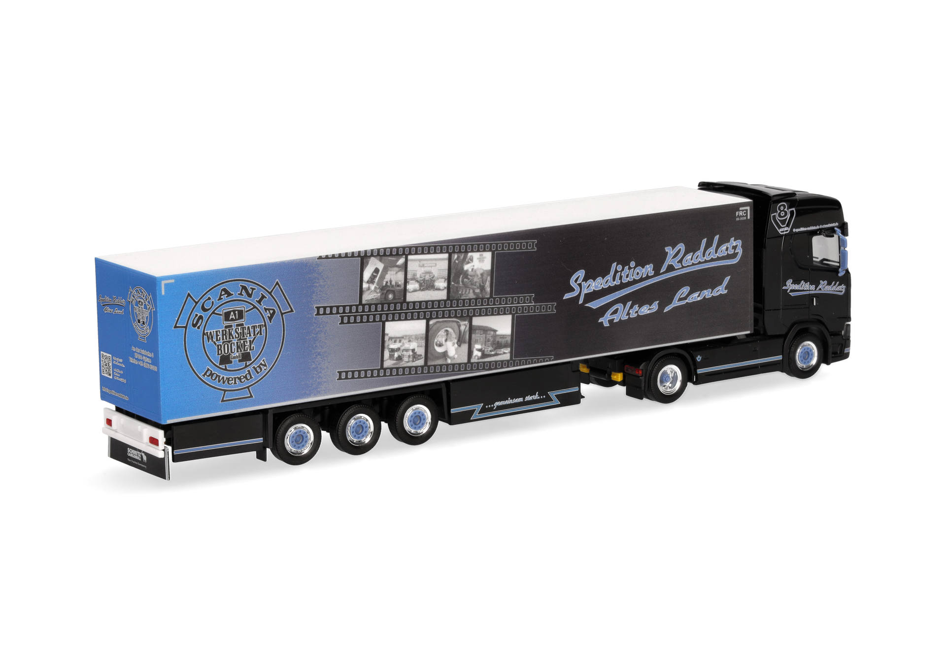 Scania CS 20 HD refrigerated box semitrailer truck "Spedition Raddatz" (Lower Saxony/Jork)