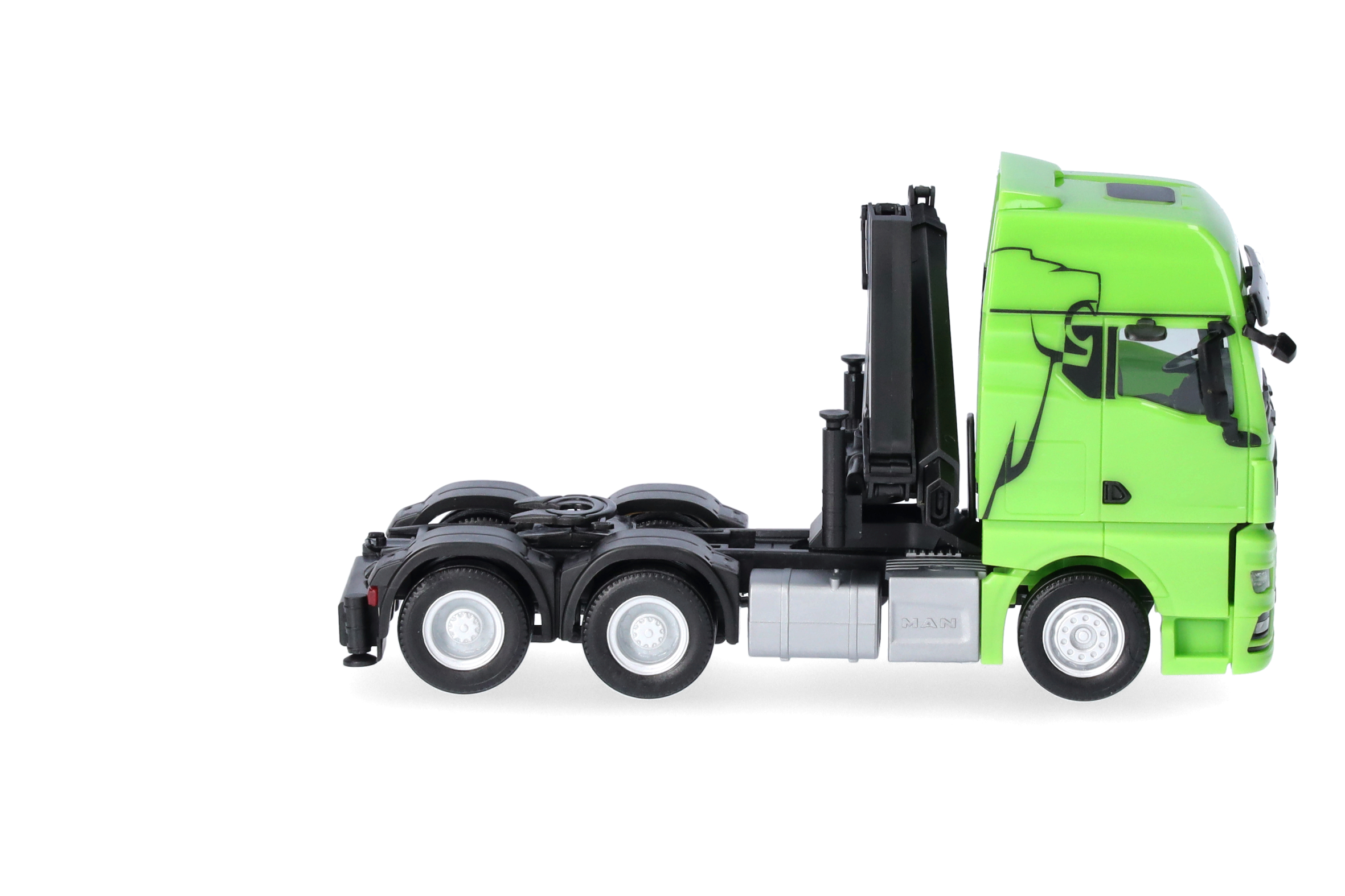 truck, semi-trailer, tractor unit, green, model truck
