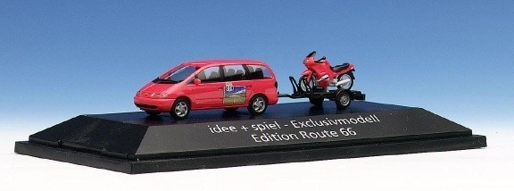 VW Sharan with motorcycle trailer