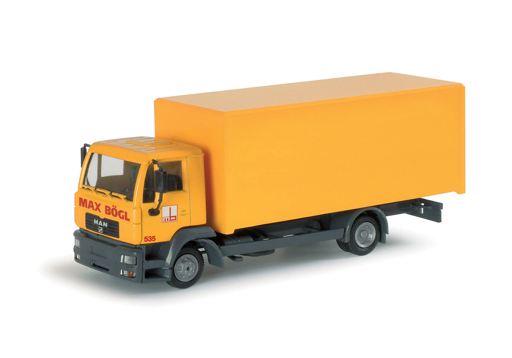 MAN LE2000 box trailer "Max Boegl"