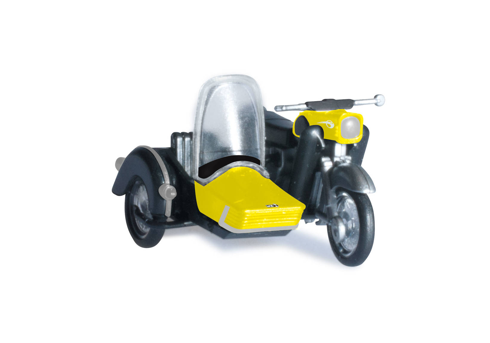 MZ 25 with matching sidecar, yellow/black