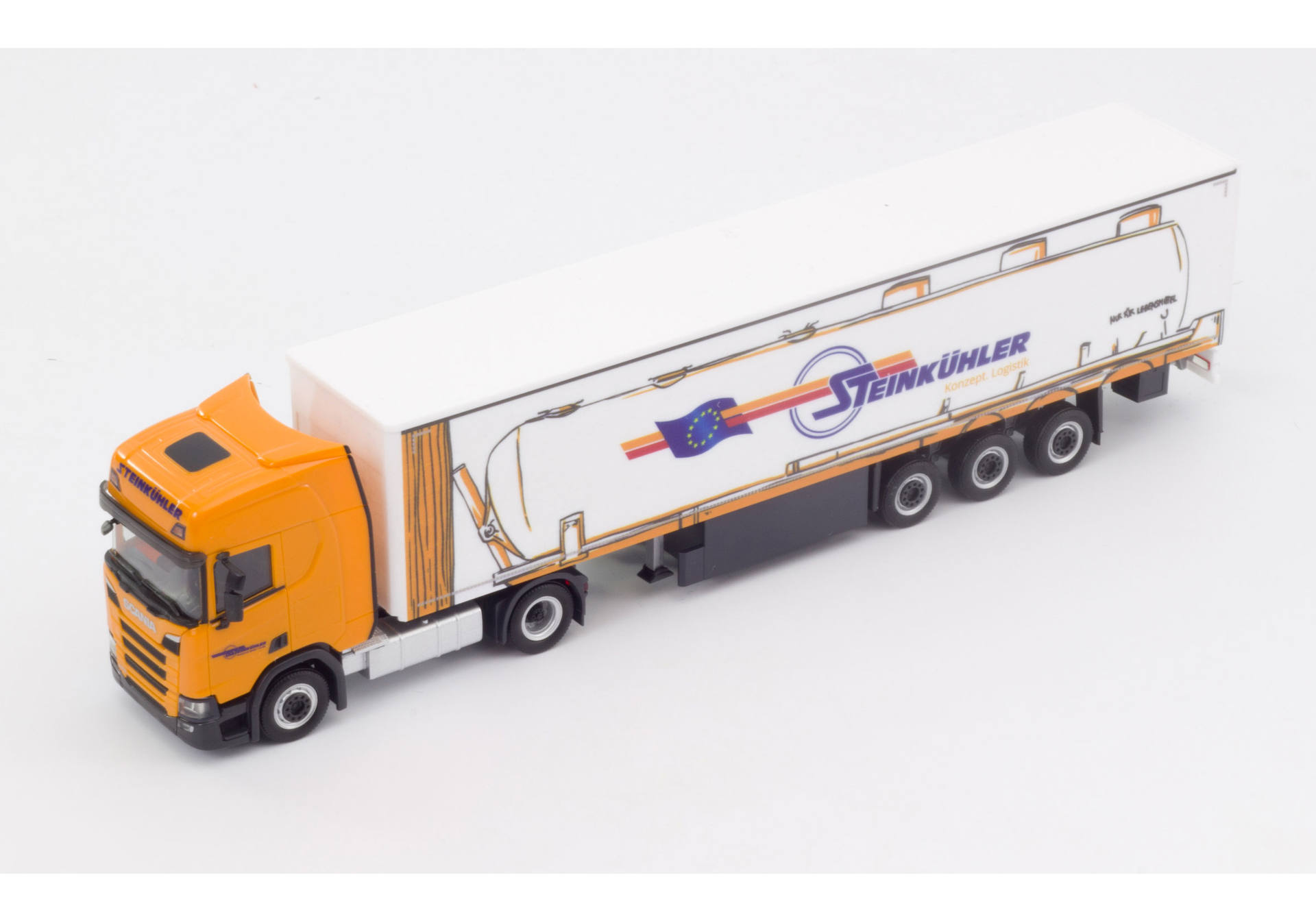 Scania CR 20 HD curtain canvas semitrailer „Steinkühler“ (Nordrhein-Westfalen / Rheine)