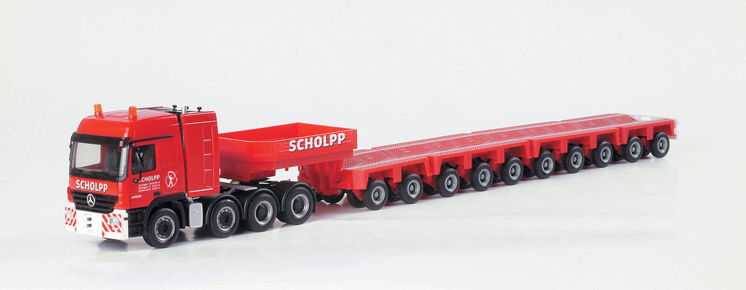 Mercedes-Benz Actros '02 Titan lowboy trailer with Ariane tank "Scholpp"