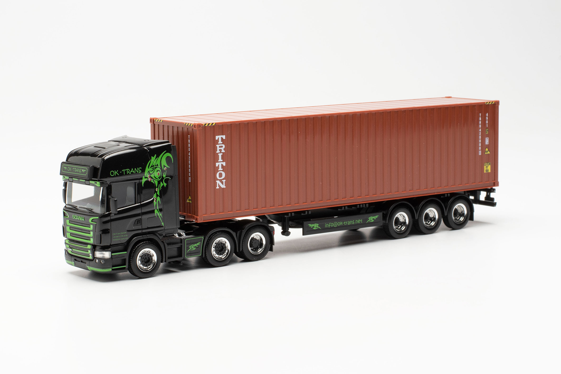 Scania R13 TL container semitrailer "OK-Trans/Triton"