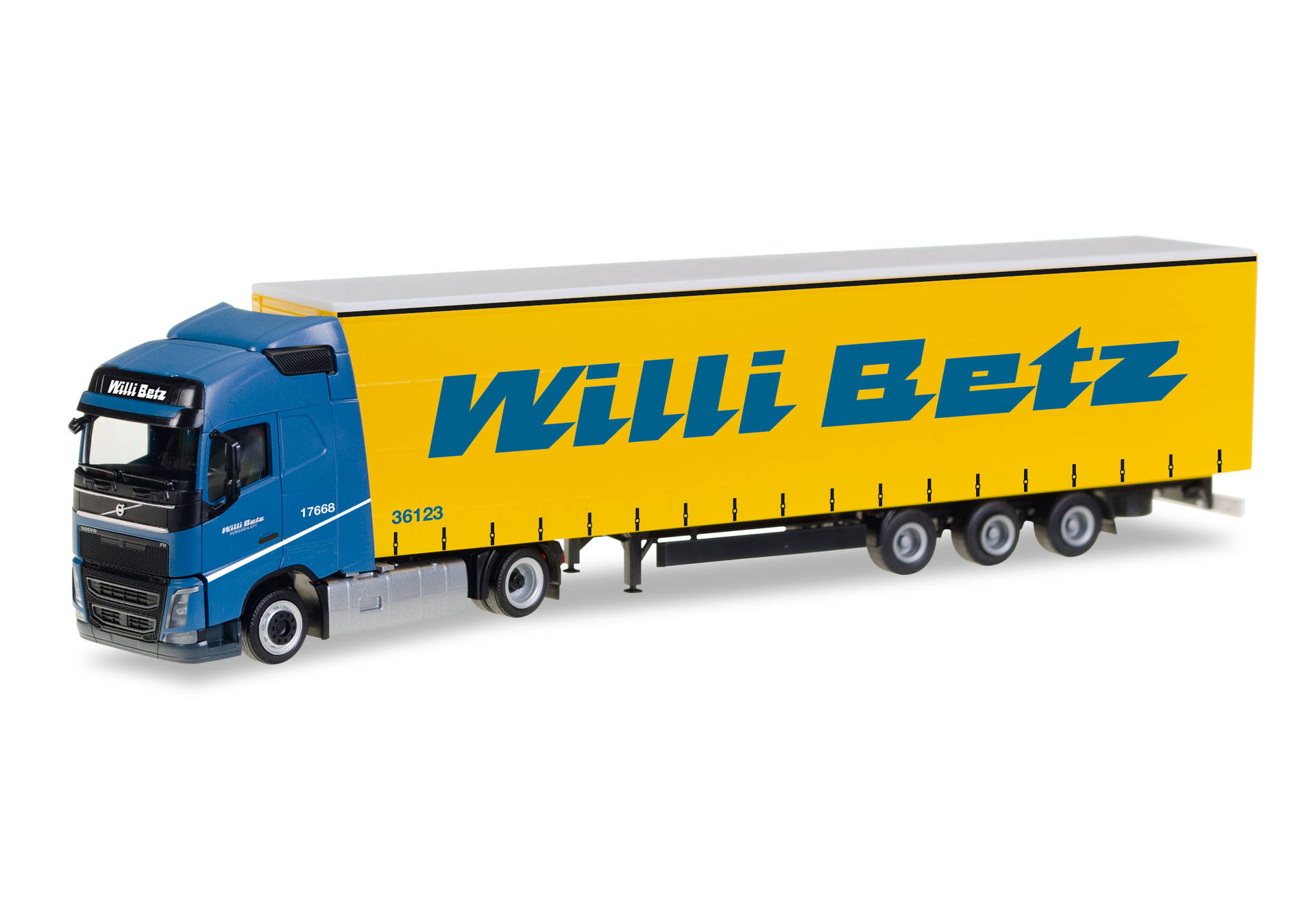 Volvo FH GL Lowliner Gardinenplanen-Sattelzug "Willi Betz"