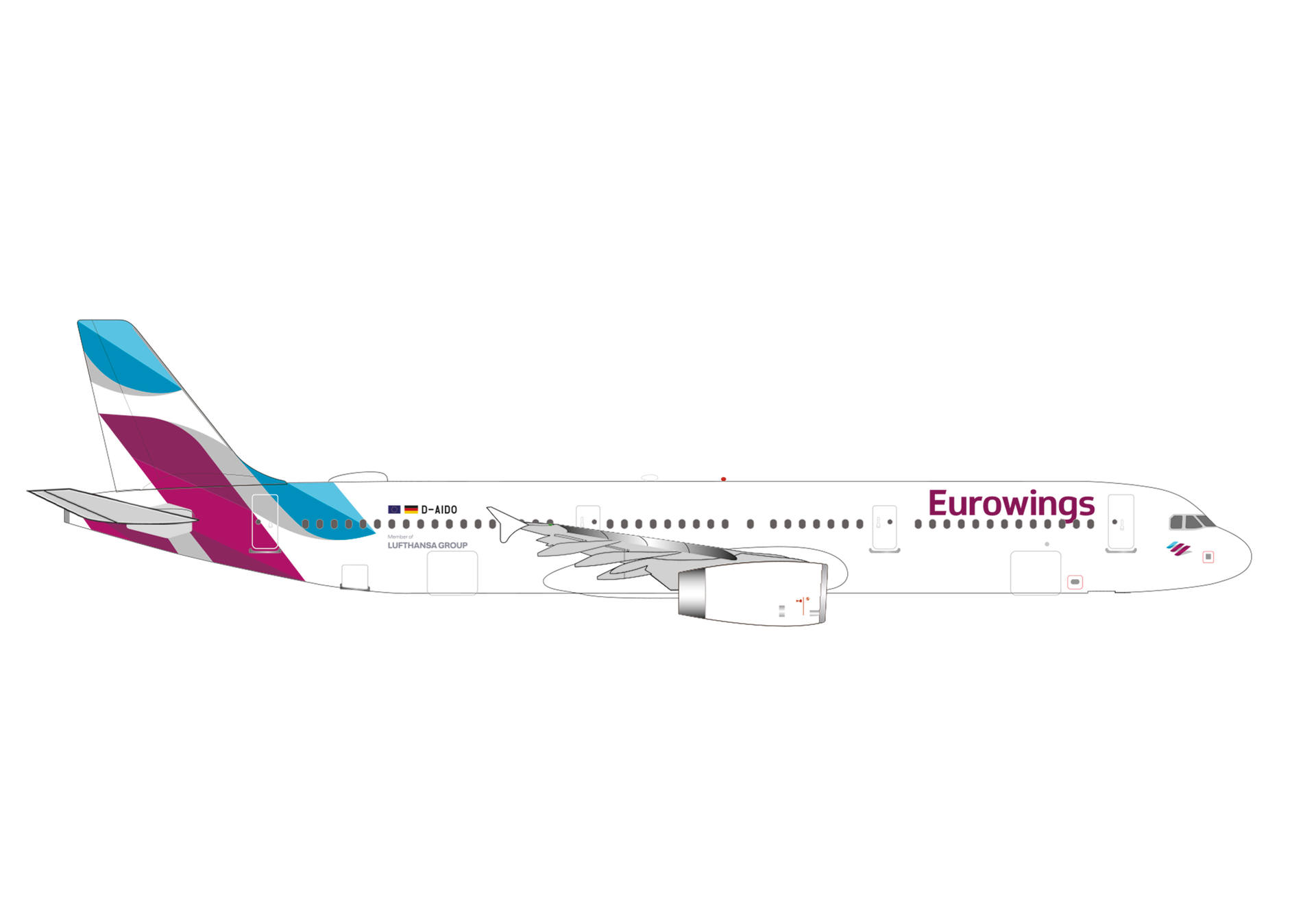 flugzeug, Passagierjet, Eurowings, Lackierung, Zweimotorig