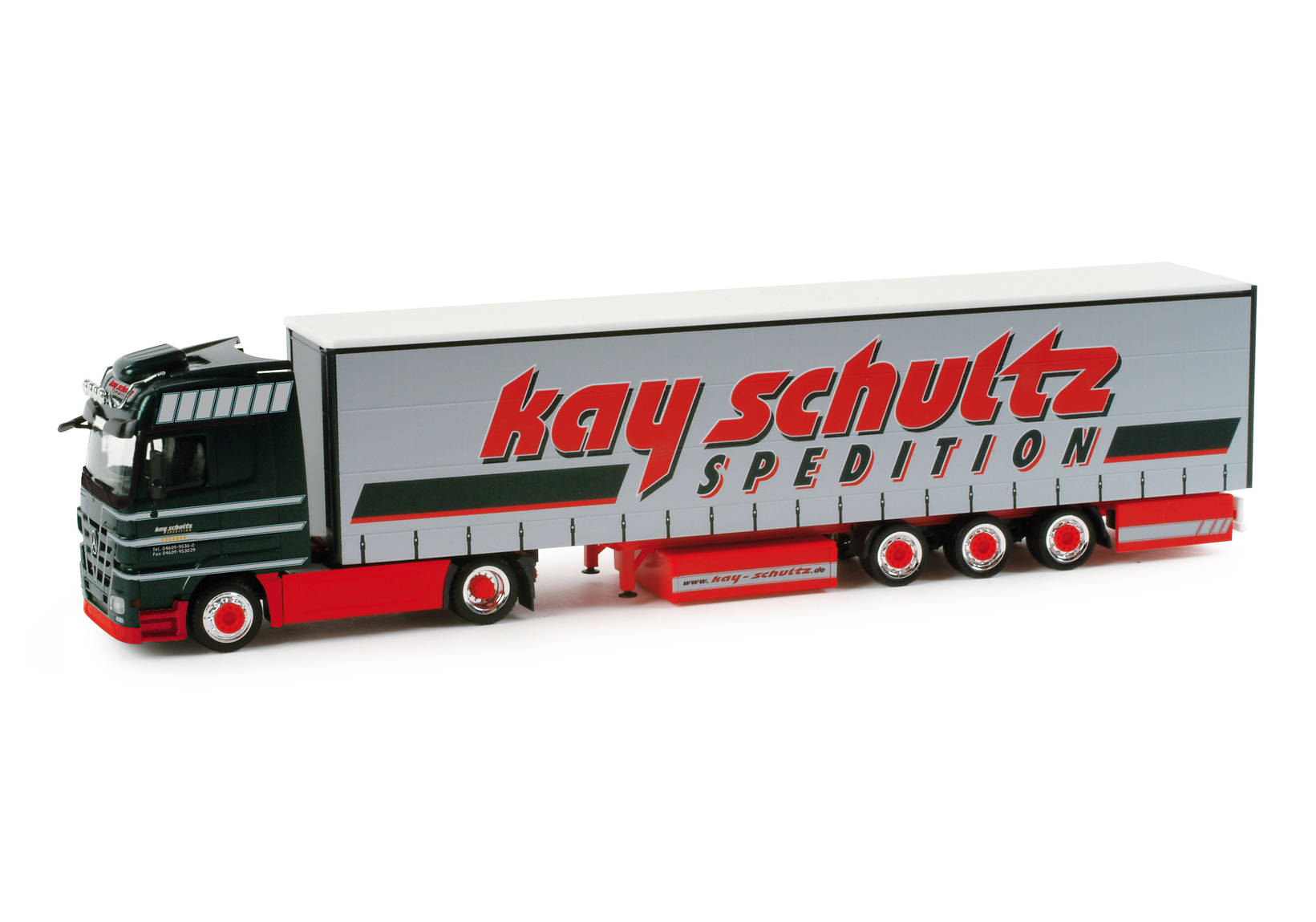 Mercedes-Benz Actros LH 08 lowliner semitrailer "Kay Schultz"