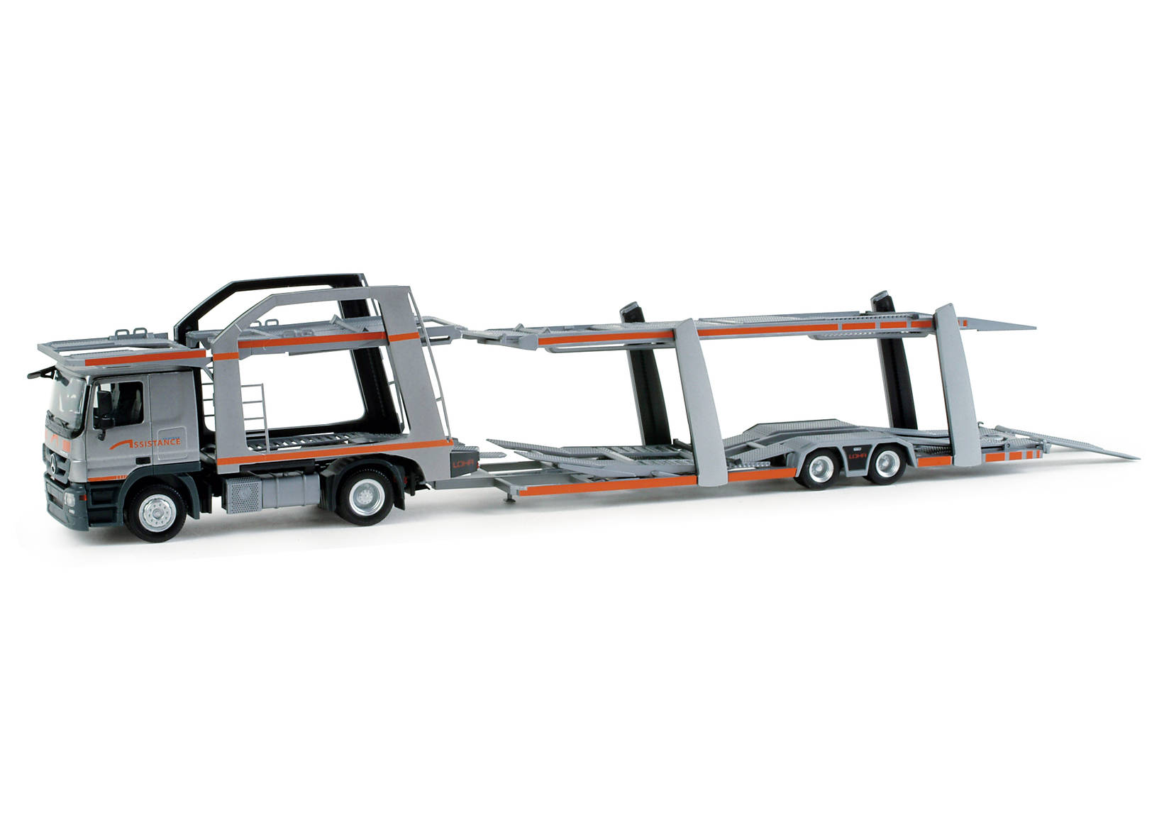 Mercedes-Benz Actros L08 Autotransporter-Hängerzug "assistance"