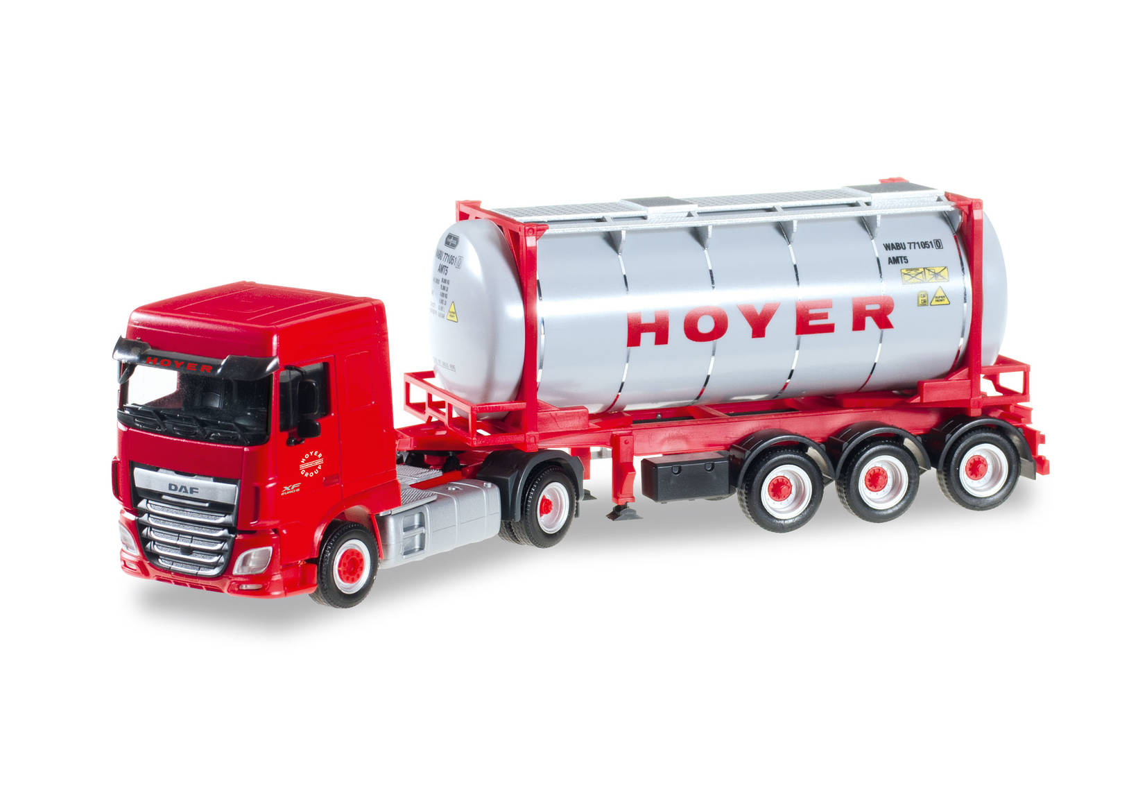 DAF XF SC Euro 6 Chemietankcontainer-Sattelzug "HOYER"