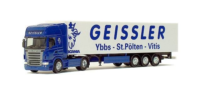 Scania R TL Eurokoffer-Sattelzug "Geissler"