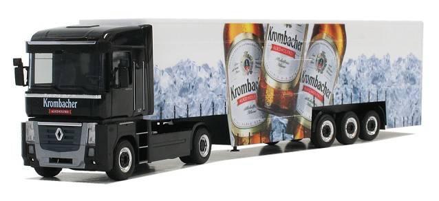 Renault Magnum curtain canvas semitrailer "Krombacher"