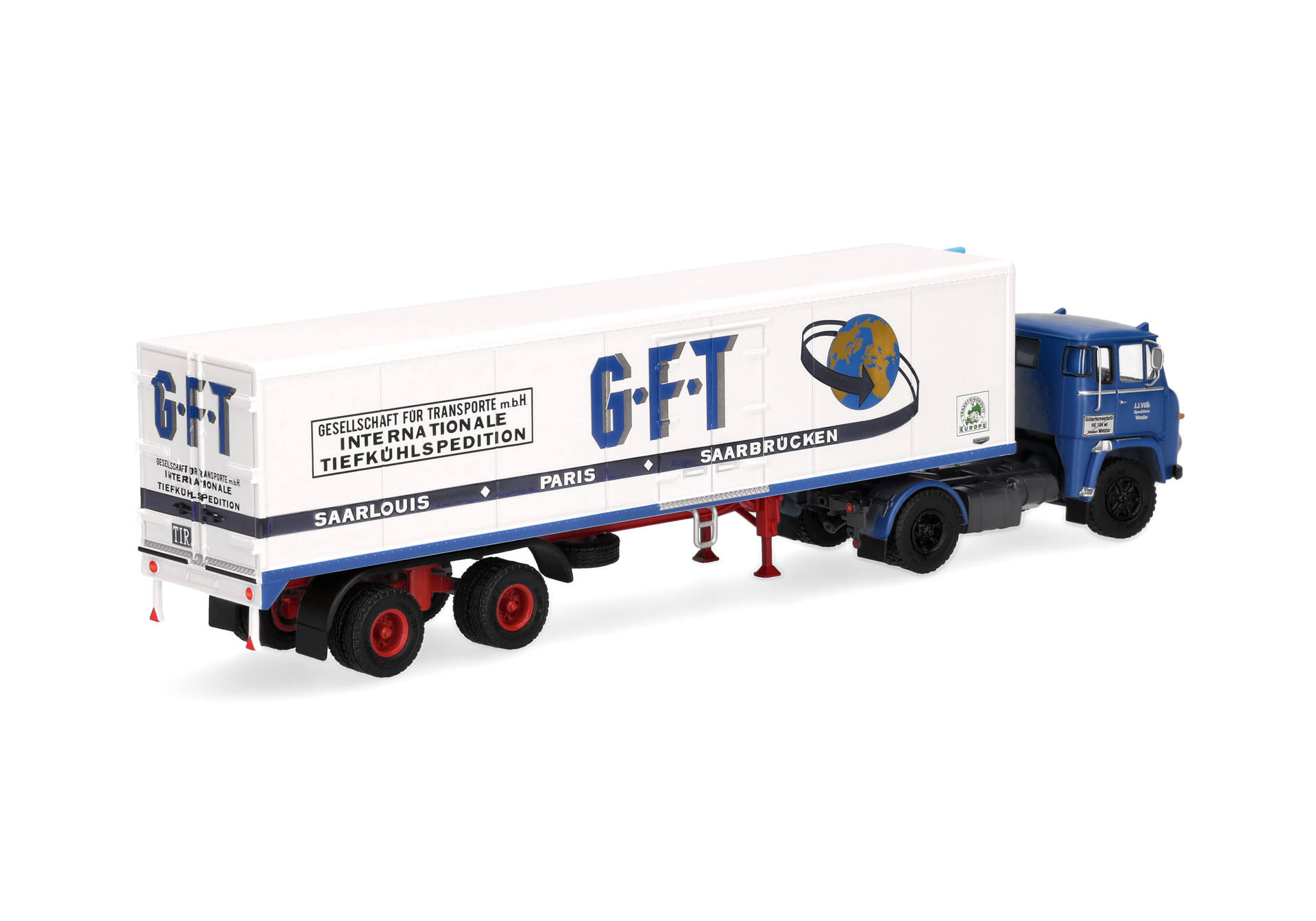 Scania Vabis LB 76 refrigerated box semitrailer truck "GFT Wetzlar" (Hesse/Wetzlar)