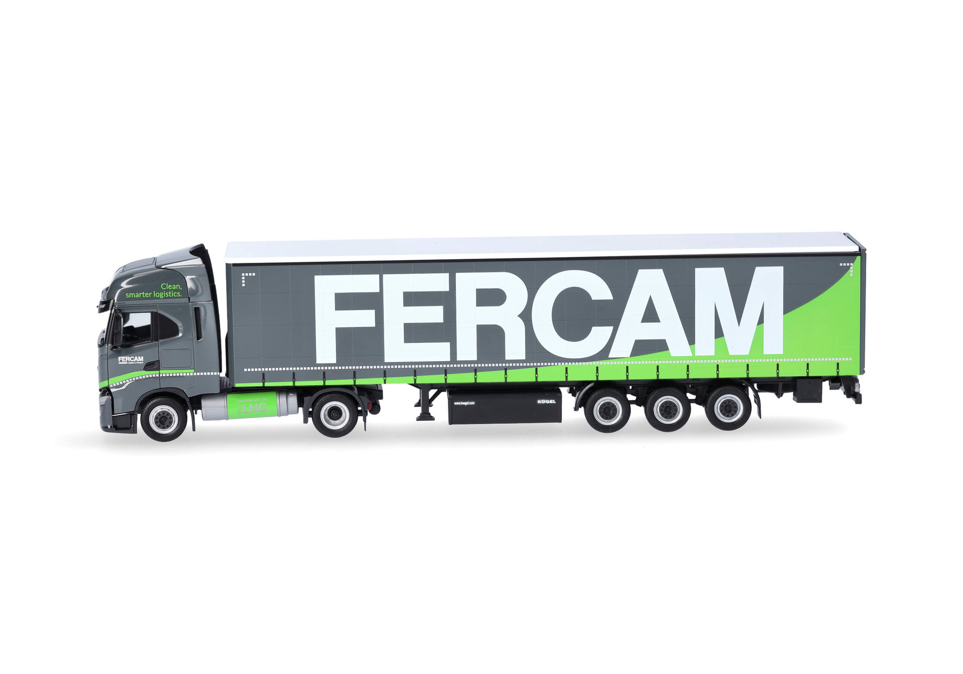 Iveco S-Way LNG Gardinenplanen-Sattelzug "Fercam" (Italien / Bozen)